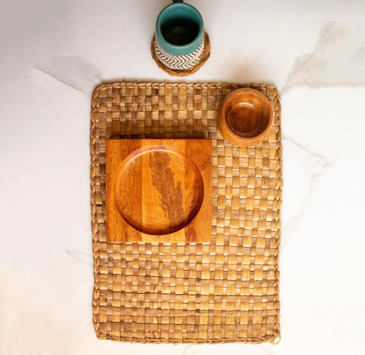 Weaver   Water   Hyacinth   Mat   (   Set   Of   6)