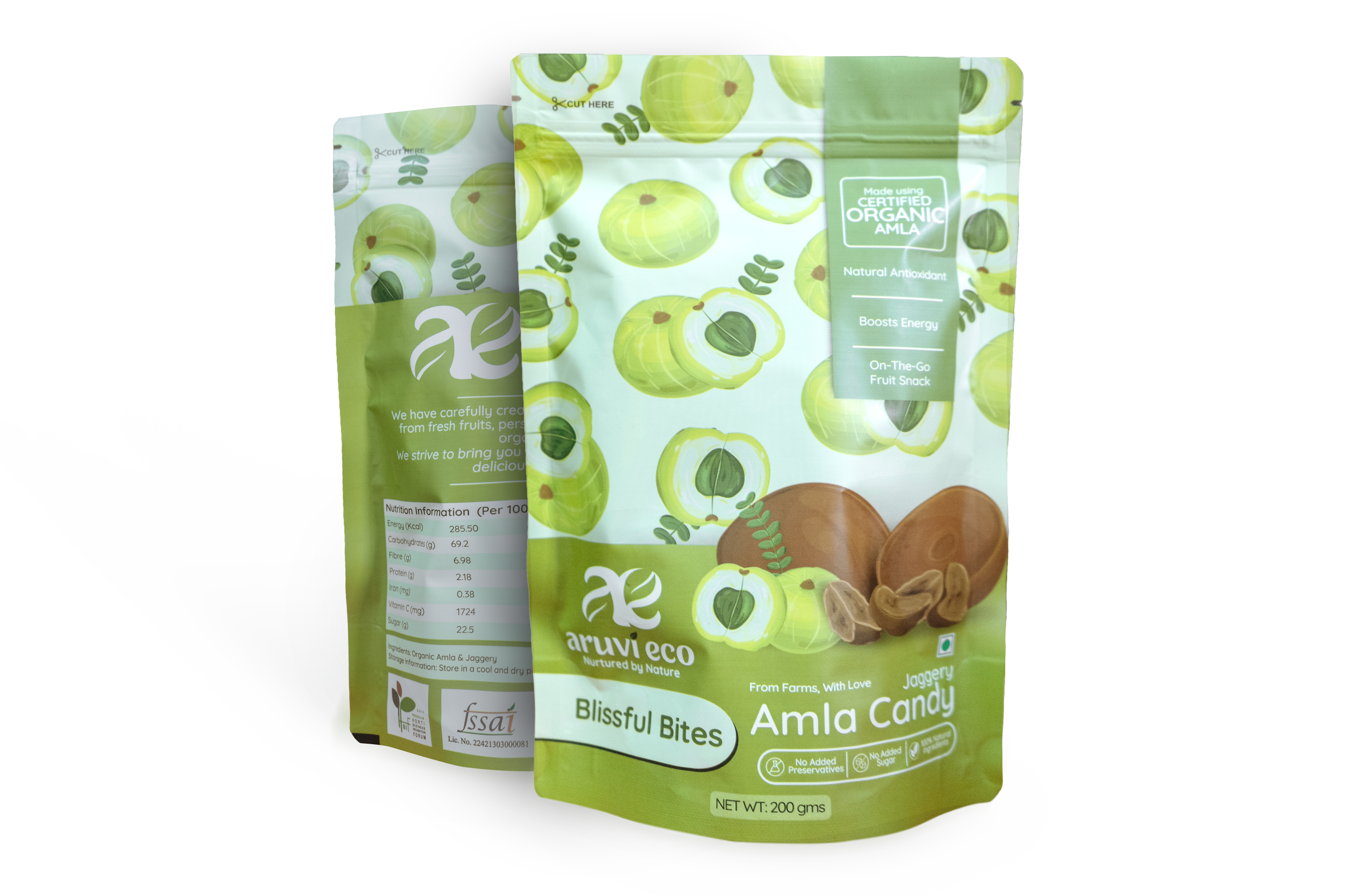 Aruvi Eco 100% Organic Amla Jaggery Candy | Best for Immunity | Healthy snack (200g)