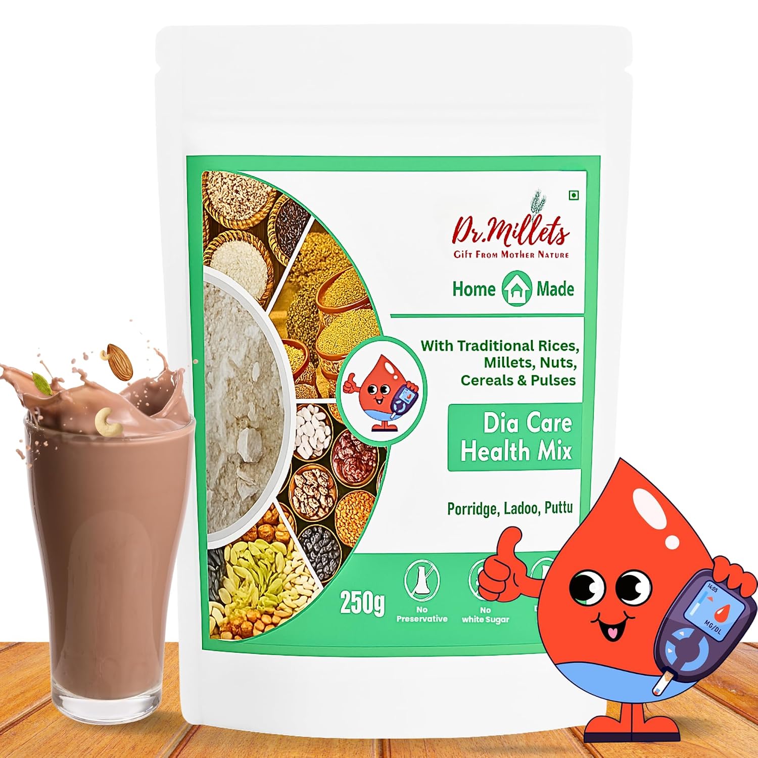 Dr. Milletz Diabetic Health Mix – No Added Sugar | 250g