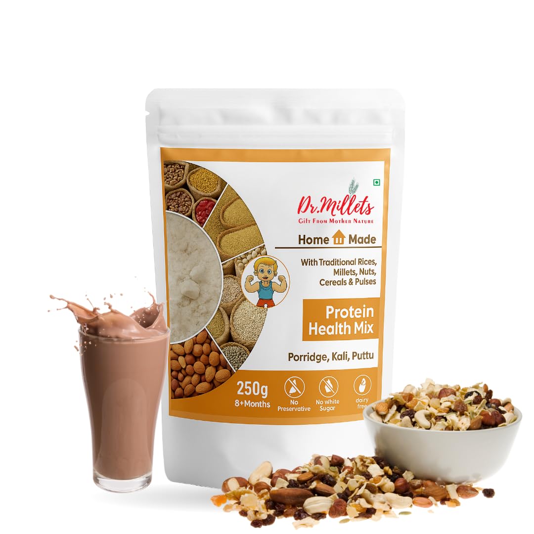 Dr. Millet's Protein Malt Health Drink Mix with 40+ Superfoods – 250g