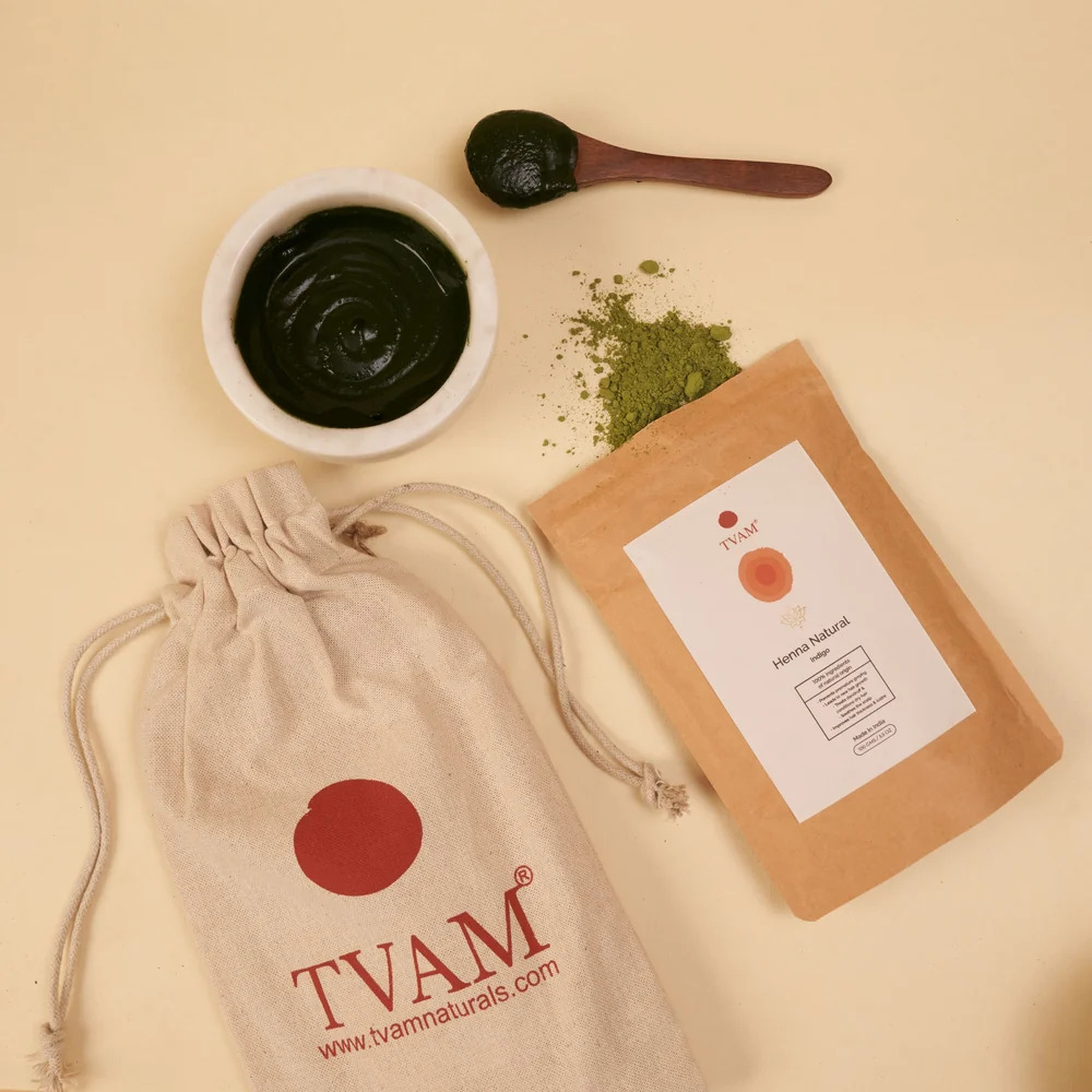 Tvam Naturally Yours, Natural Hair Colour – Indigo | 100% Pure And Chemical-Free Powder (100g)