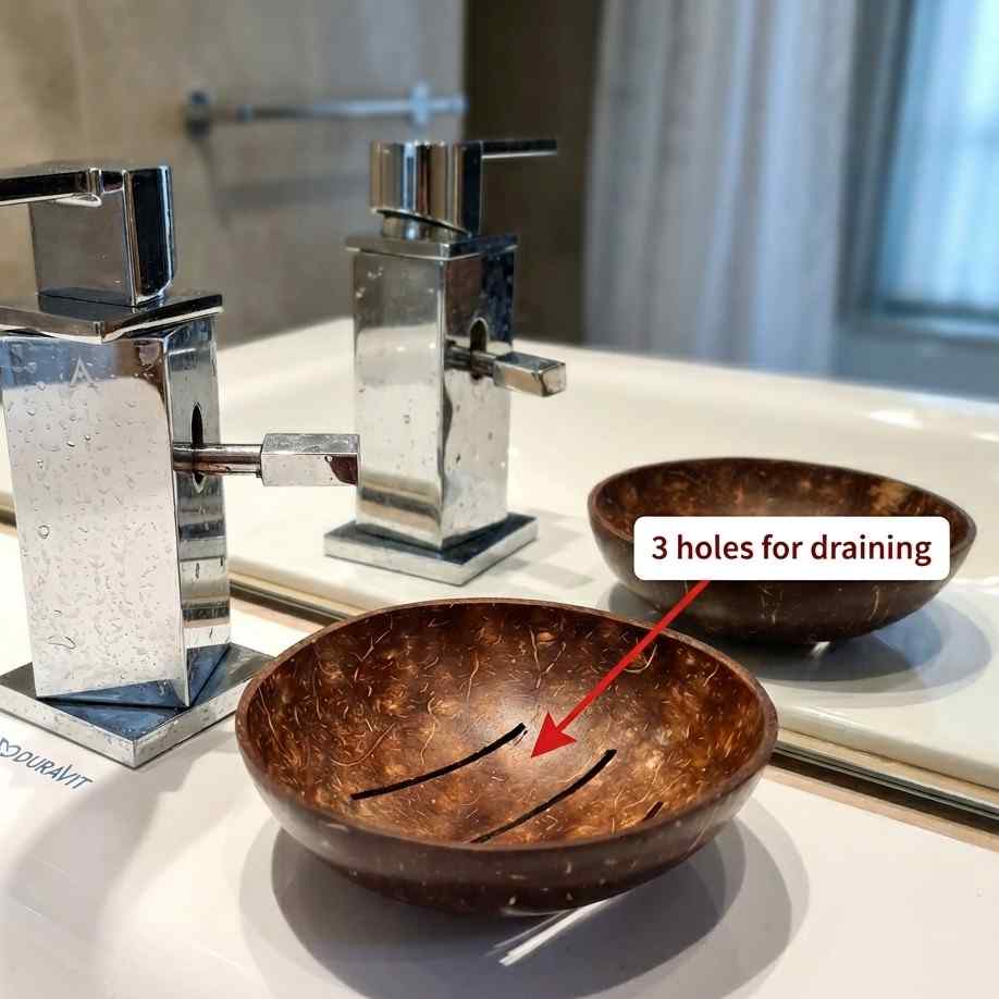 Kottravai Coconut Shell Soap Holder | Handmade Eco-Friendly Soap Dish